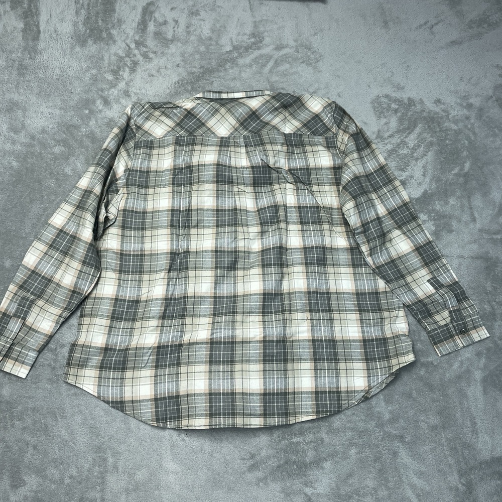 Weatherproof Women's XXL Plaid Blouse Green Cotton Blend H0625 - Picture 8 of 8
